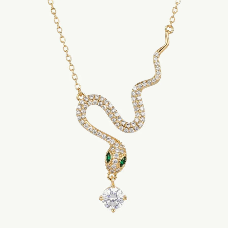 Dainty Snake Necklace & Mini Snack Bracelet Combo Set